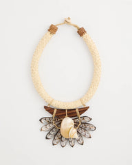 Chico's x Romi Marina Pendant Bib Necklace Neutral - Chico's