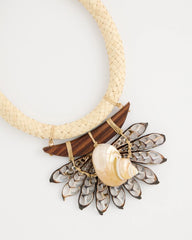 Chico's x Romi Marina Pendant Bib Necklace Neutral - Chico's