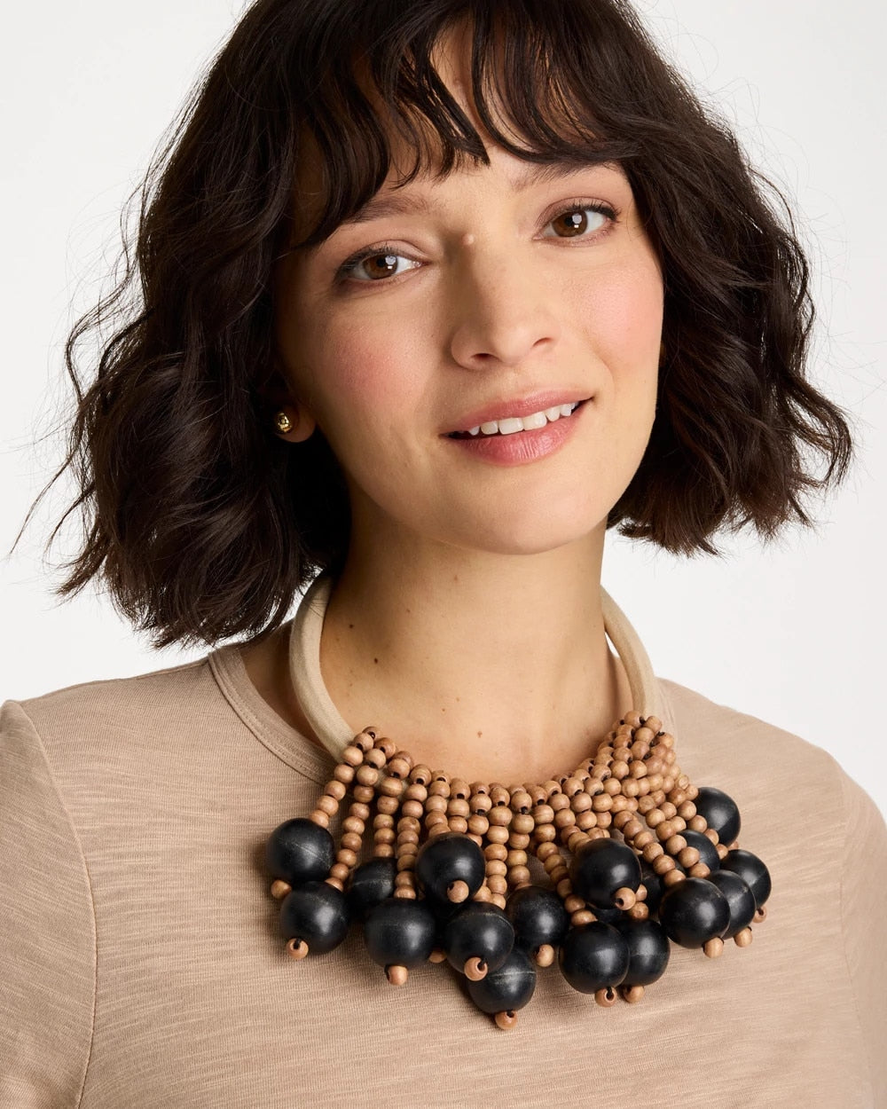 Chico's x Romi Cameo Necklace Black - Chico's