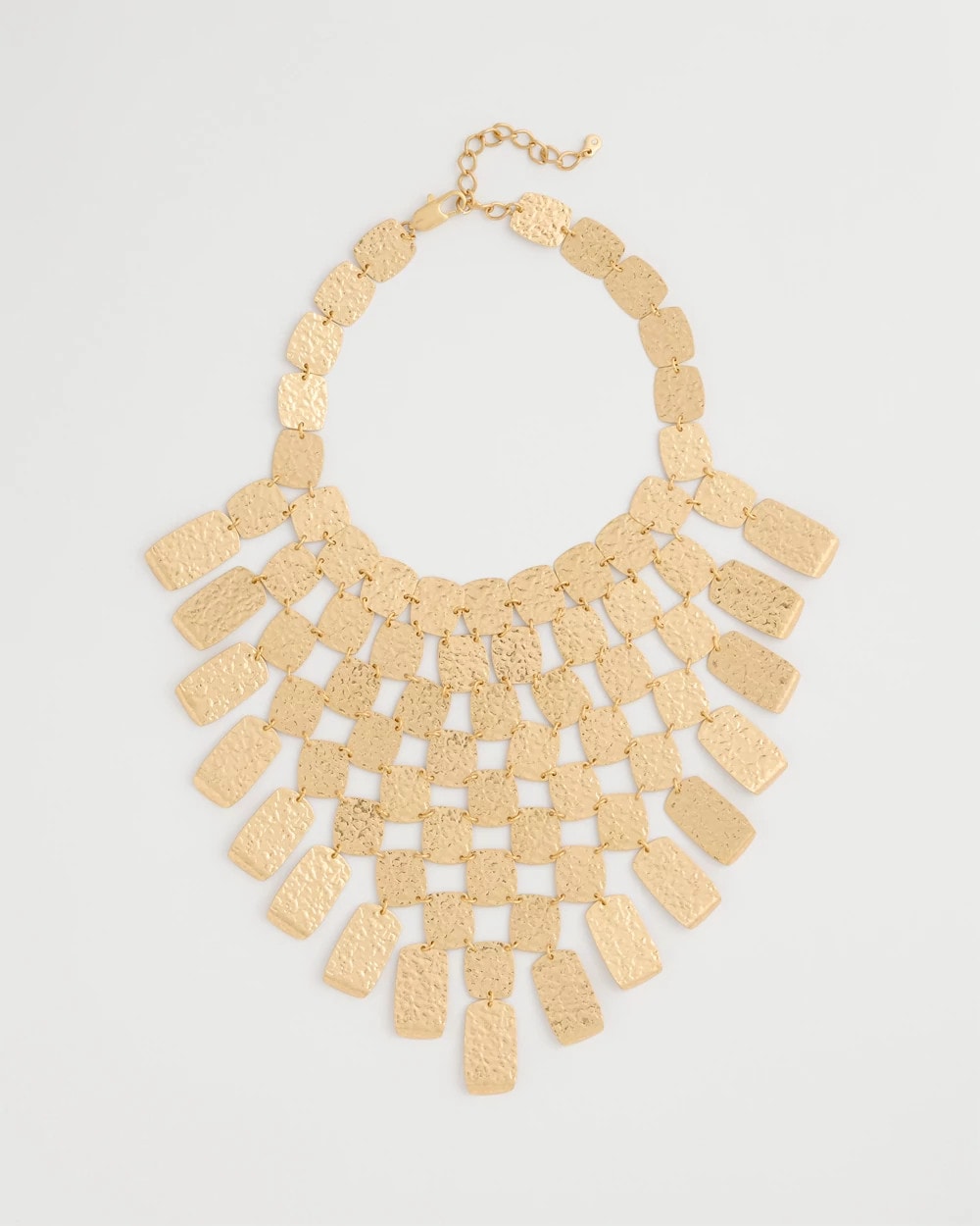 Chico's Originals Hammered Bib Necklace Gold - Chico's