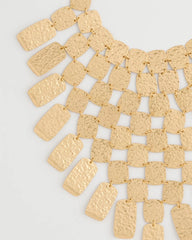 Chico's Originals Hammered Bib Necklace Gold - Chico's