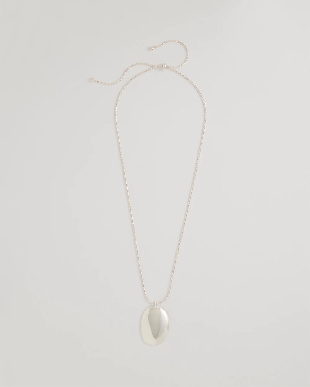 Adjustable Silvertone Pendant Necklace Silver - Chico's