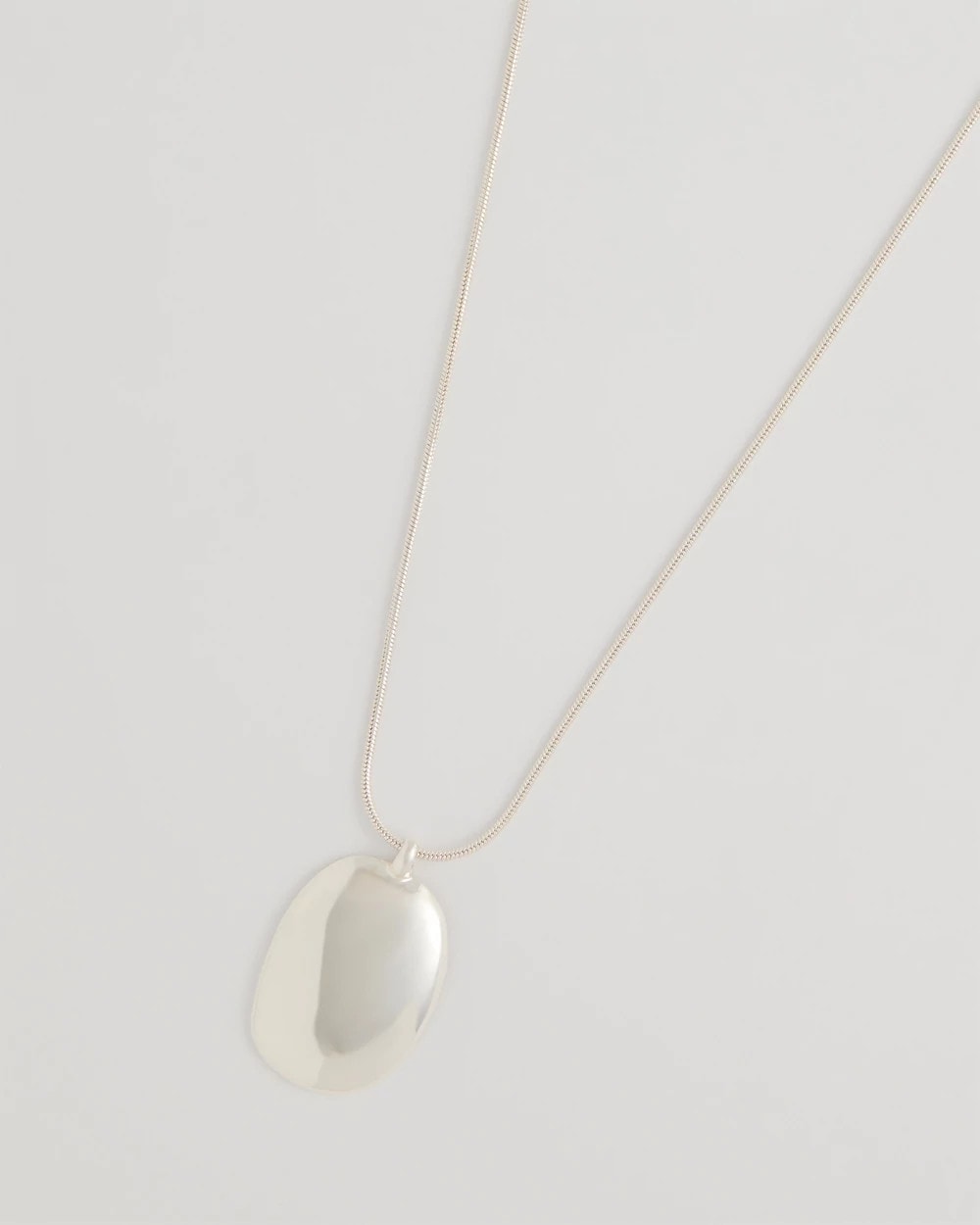 Adjustable Silvertone Pendant Necklace Silver - Chico's