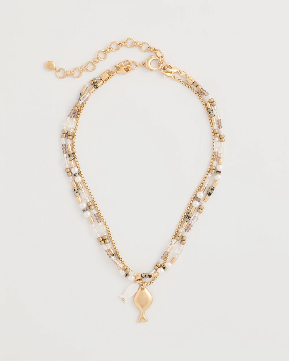 Neutral Jasper Shell Short Necklace Neutral - Chico's