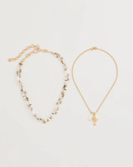 Neutral Jasper Shell Short Necklace Neutral - Chico's