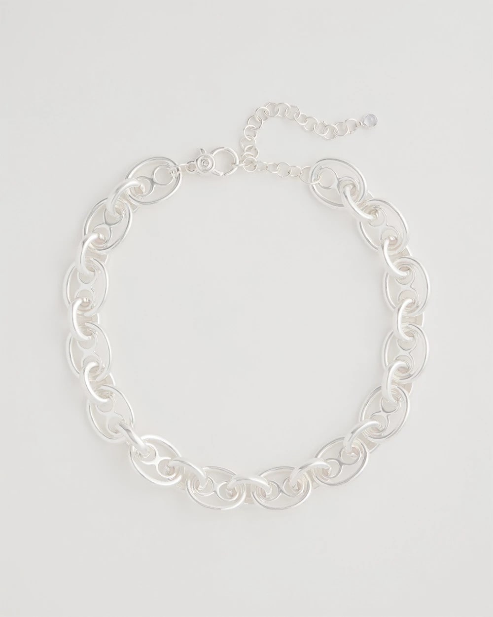 Mariner Silvertone Link Necklace Silver - Chico's
