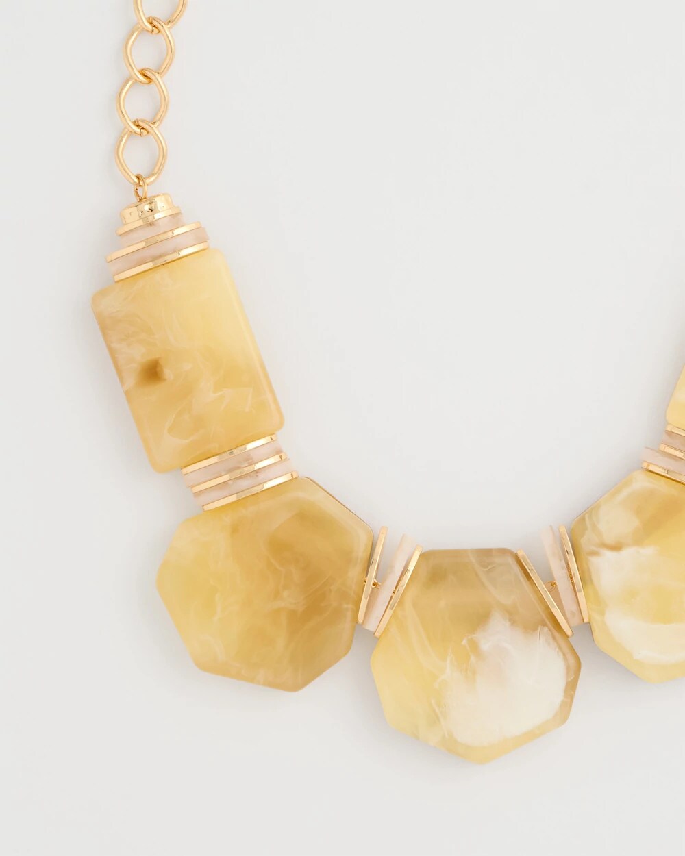 Chico's Originals Neutral Stone Bib Necklace Neutral - Chico's
