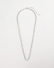 Pearlescent Bead Ball Long Necklace Silver - Chico's
