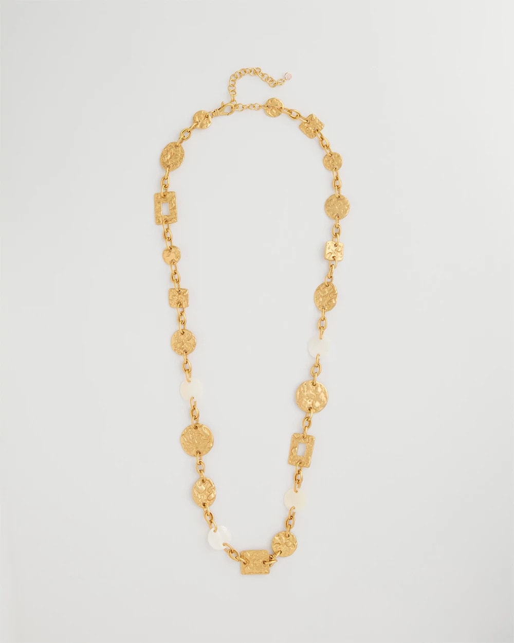 Pearl Hammered Long Necklace Gold - Chico's
