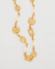 Pearl Hammered Long Necklace Gold - Chico's