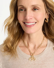 Shiny Goldtone Novelty Charm Necklace Gold - Chico's