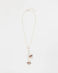 Tortoise Spider Lily Y-Necklace Neutral - Chico's
