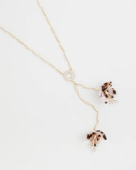Tortoise Spider Lily Y-Necklace Neutral - Chico's