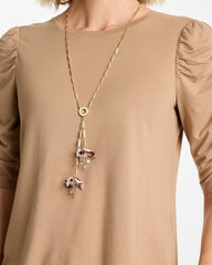 Tortoise Spider Lily Y-Necklace Neutral - Chico's