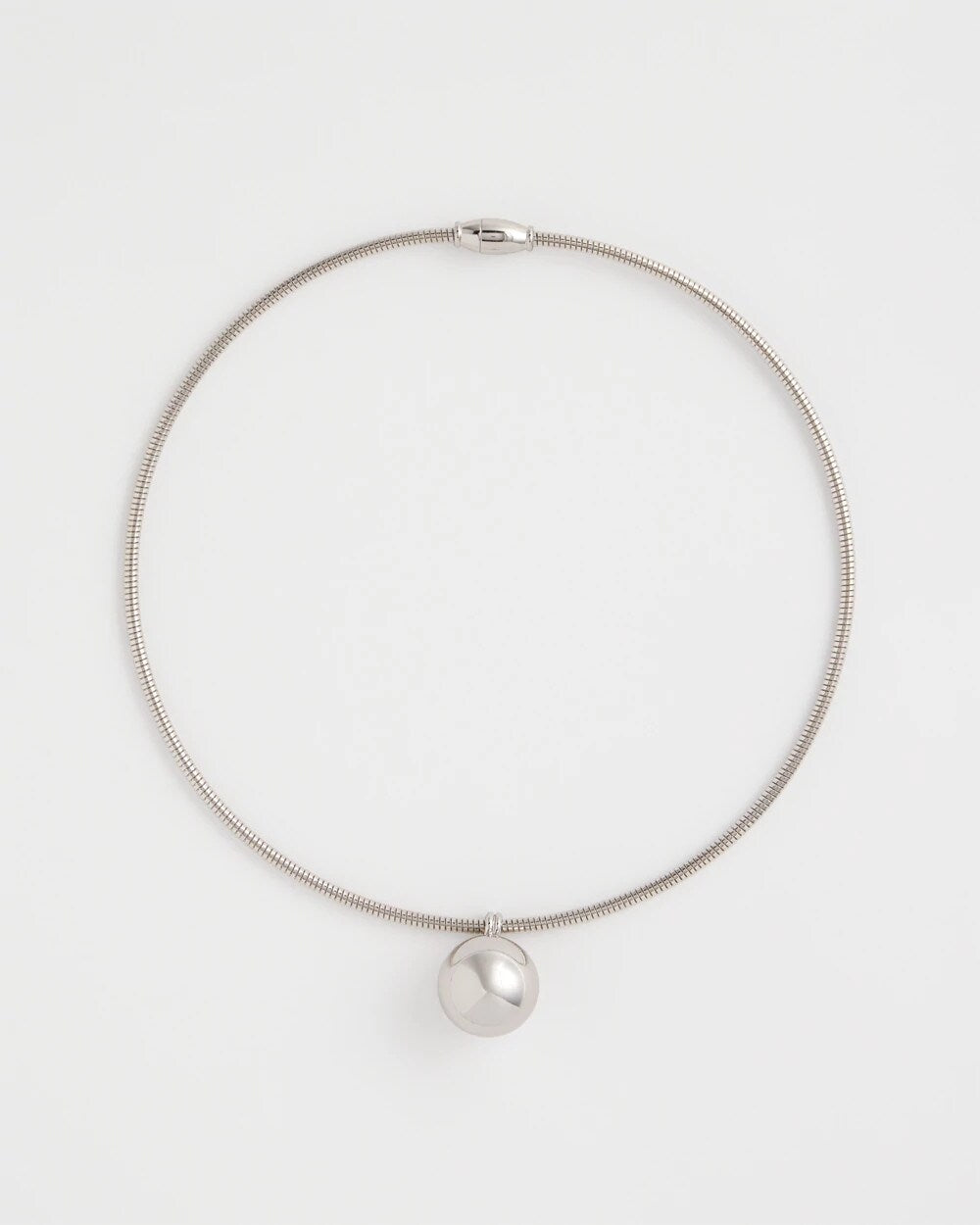 Silver Bead Collar Necklace Silver - Chico's