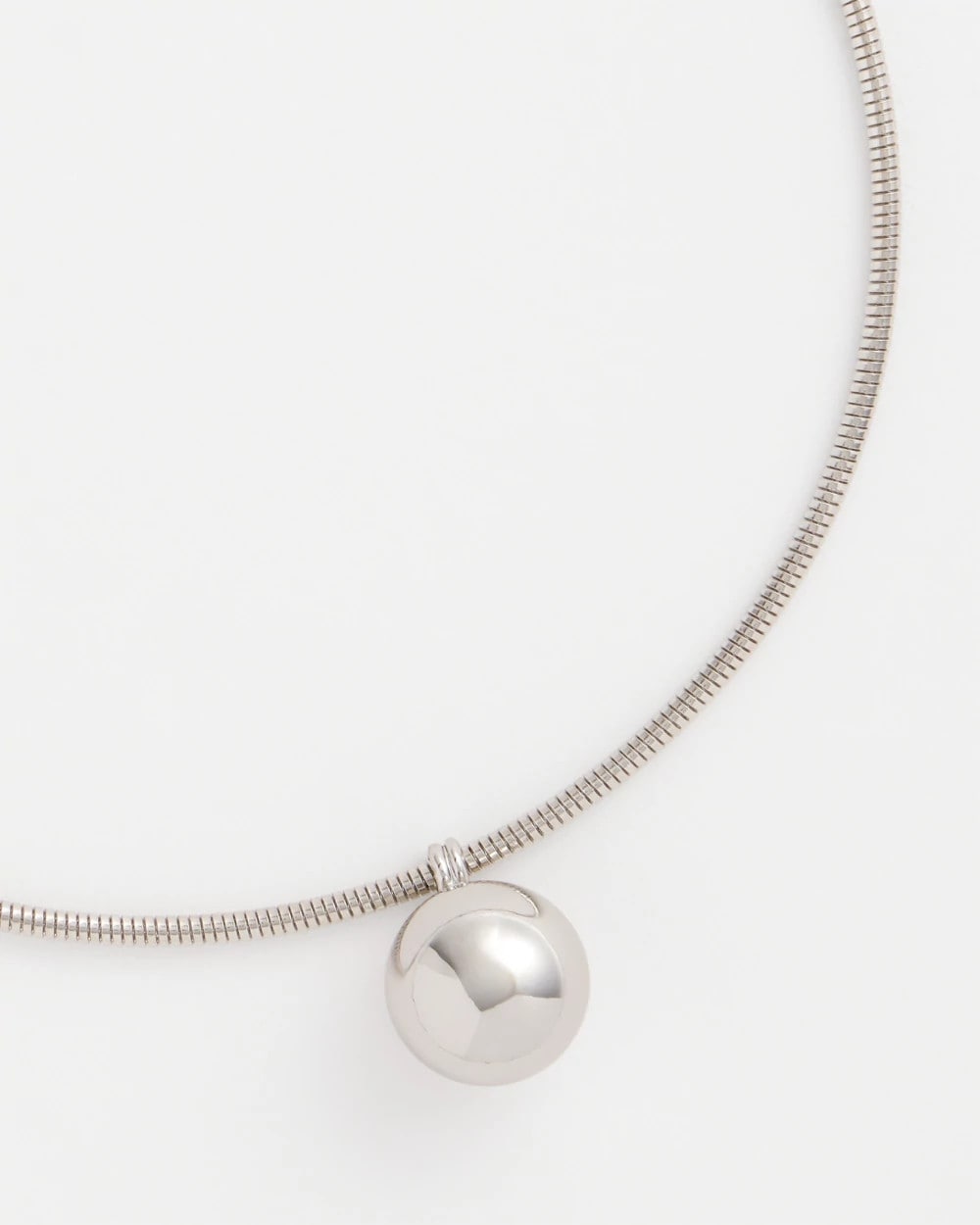 Silver Bead Collar Necklace Silver - Chico's