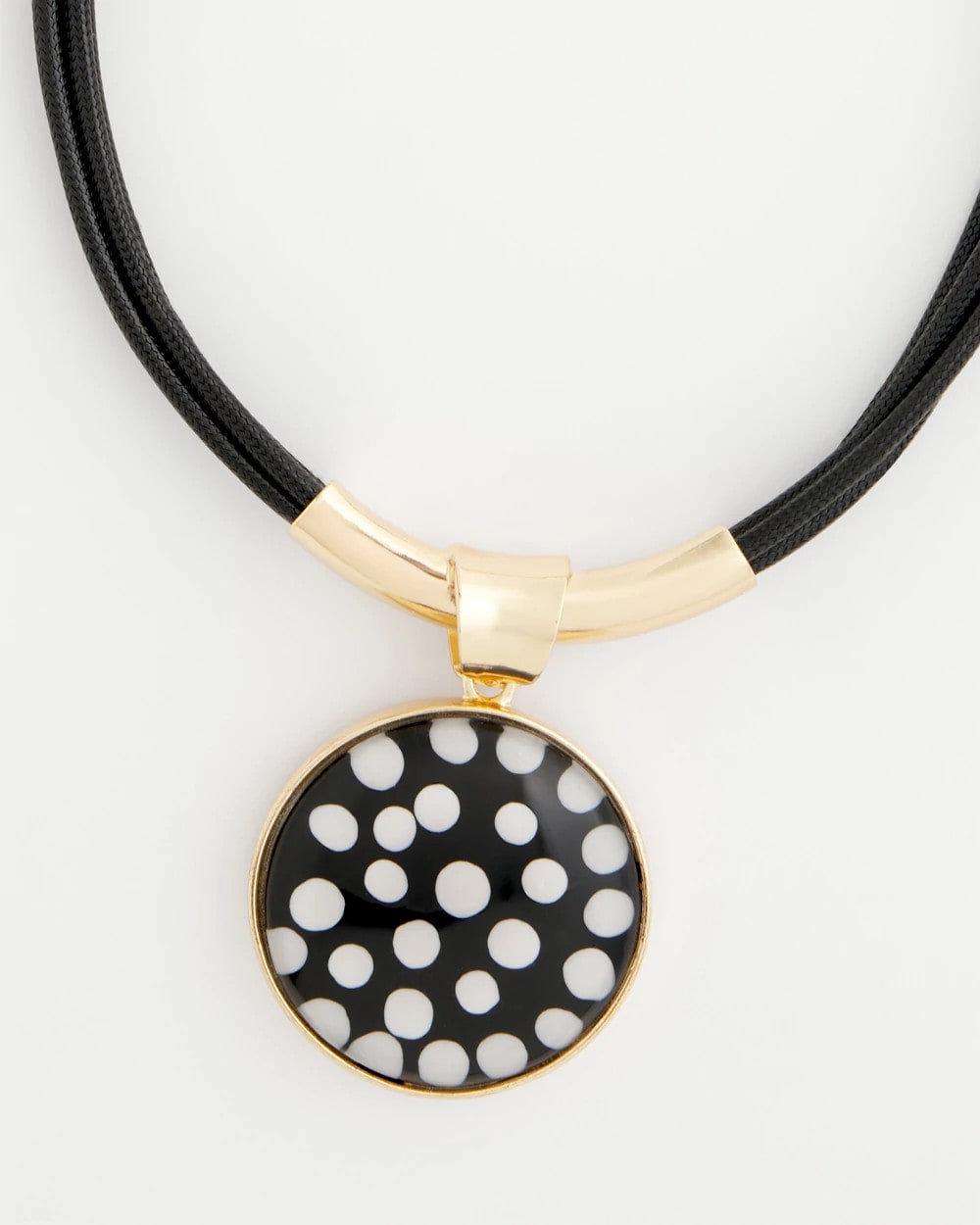 Polka Dot Pendant Necklace Black/White - Chico's