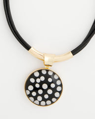 Polka Dot Pendant Necklace Black/White - Chico's