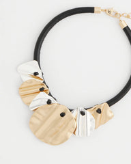 Crinkle Mixed Metal Bib Necklace Mixed Metals - Chico's