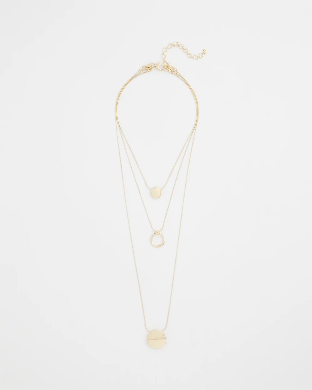 Gold Triple Pendant Necklace Gold - Chico's