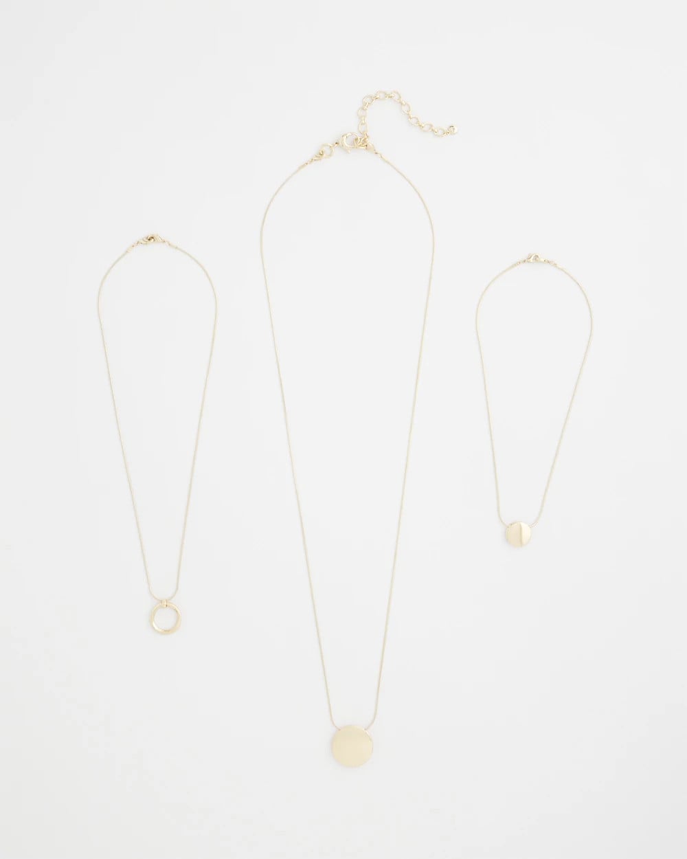 Gold Triple Pendant Necklace Gold - Chico's