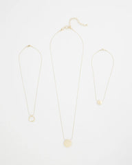 Gold Triple Pendant Necklace Gold - Chico's
