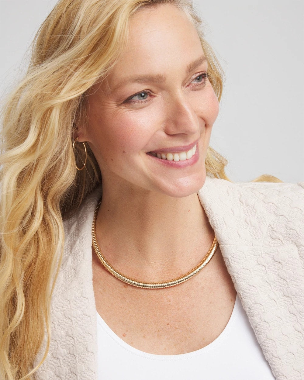 Mixed Metal Link Triple-Strand Necklace Mixed Metals - Chico's