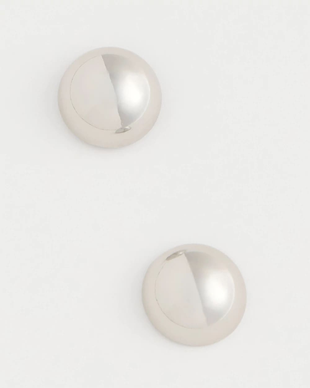 Mini Silvertone Sphere Stud Earrings Silver - Chico's