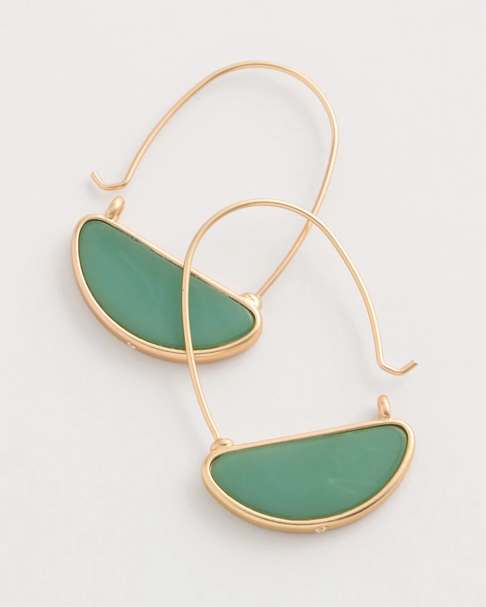 Resin Threader Drop Earrings Green - Chico's