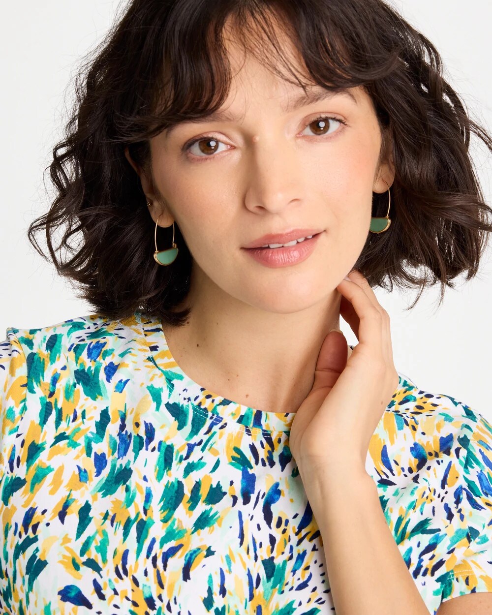 Resin Threader Drop Earrings Green - Chico's