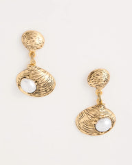 Golden Shell Drop Earrings Gold - Chico's