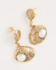 Golden Shell Drop Earrings Gold - Chico's