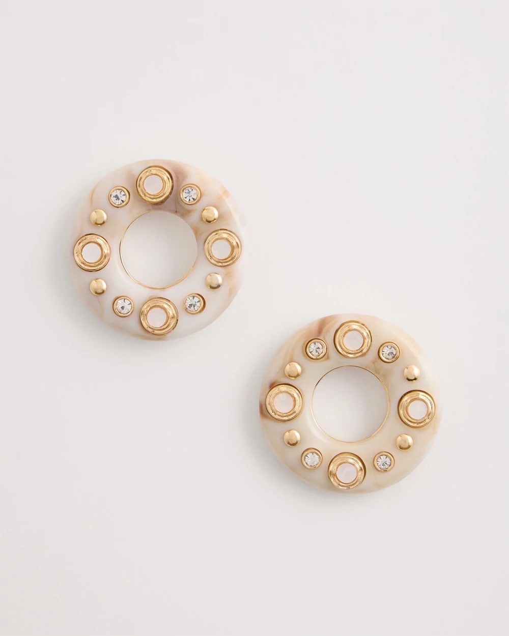 Embellished Neutral Stud Earrings Neutral - Chico's