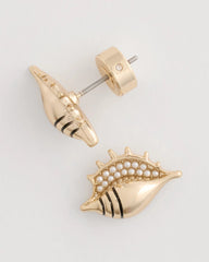 Conch Stud Earrings Gold - Chico's
