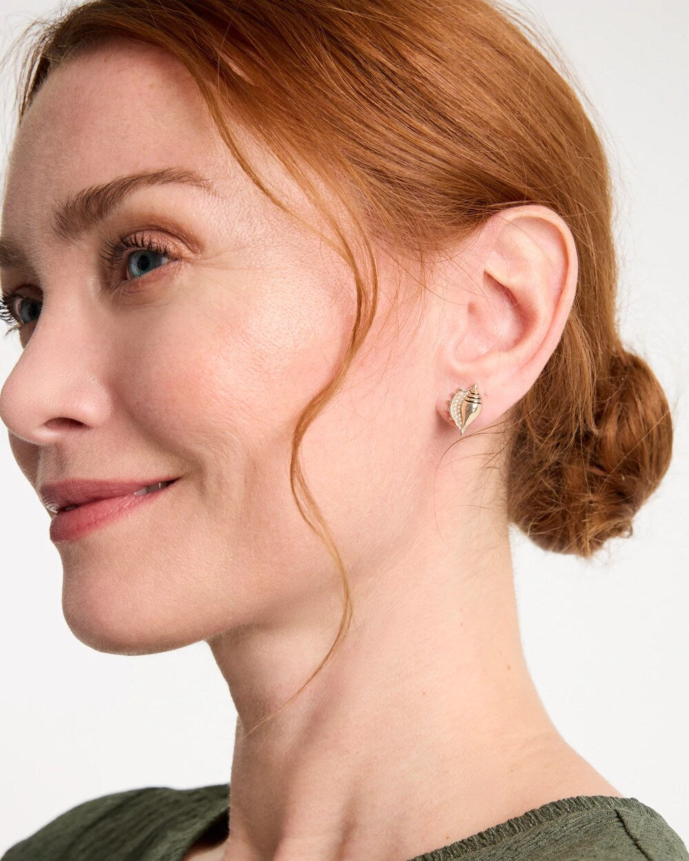 Conch Stud Earrings Gold - Chico's