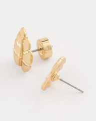 Palm Frond Stud Earrings Gold - Chico's