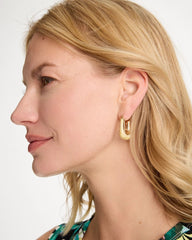 Neutral Goldtone Square Hoop Earrings Neutral - Chico's