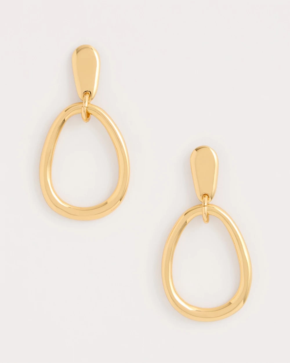 Goldtone Open Circle Drop Earrings Gold - Chico's
