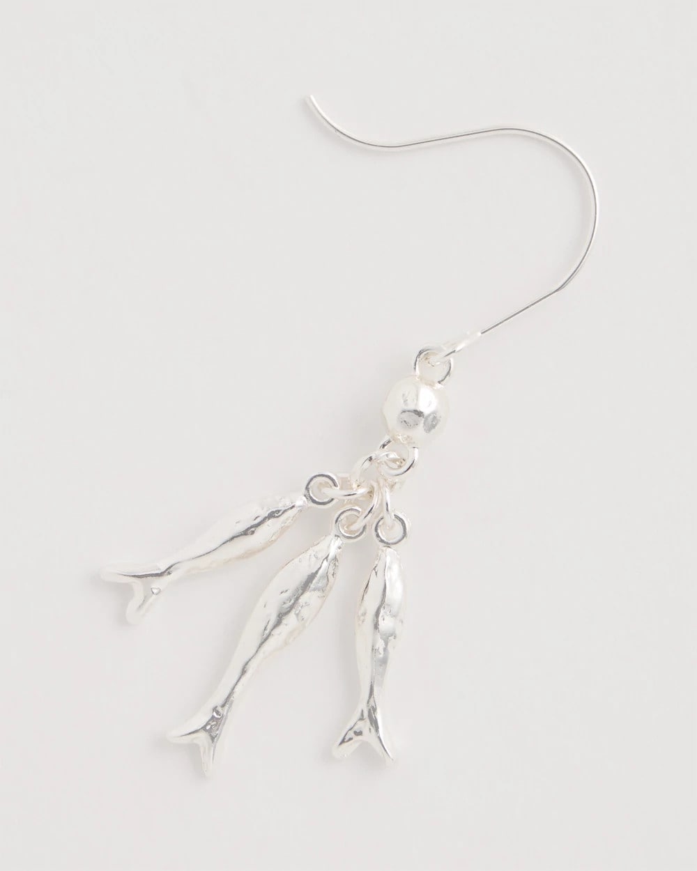 Silvertone Fish Cluster Earrings Silver - Chico's