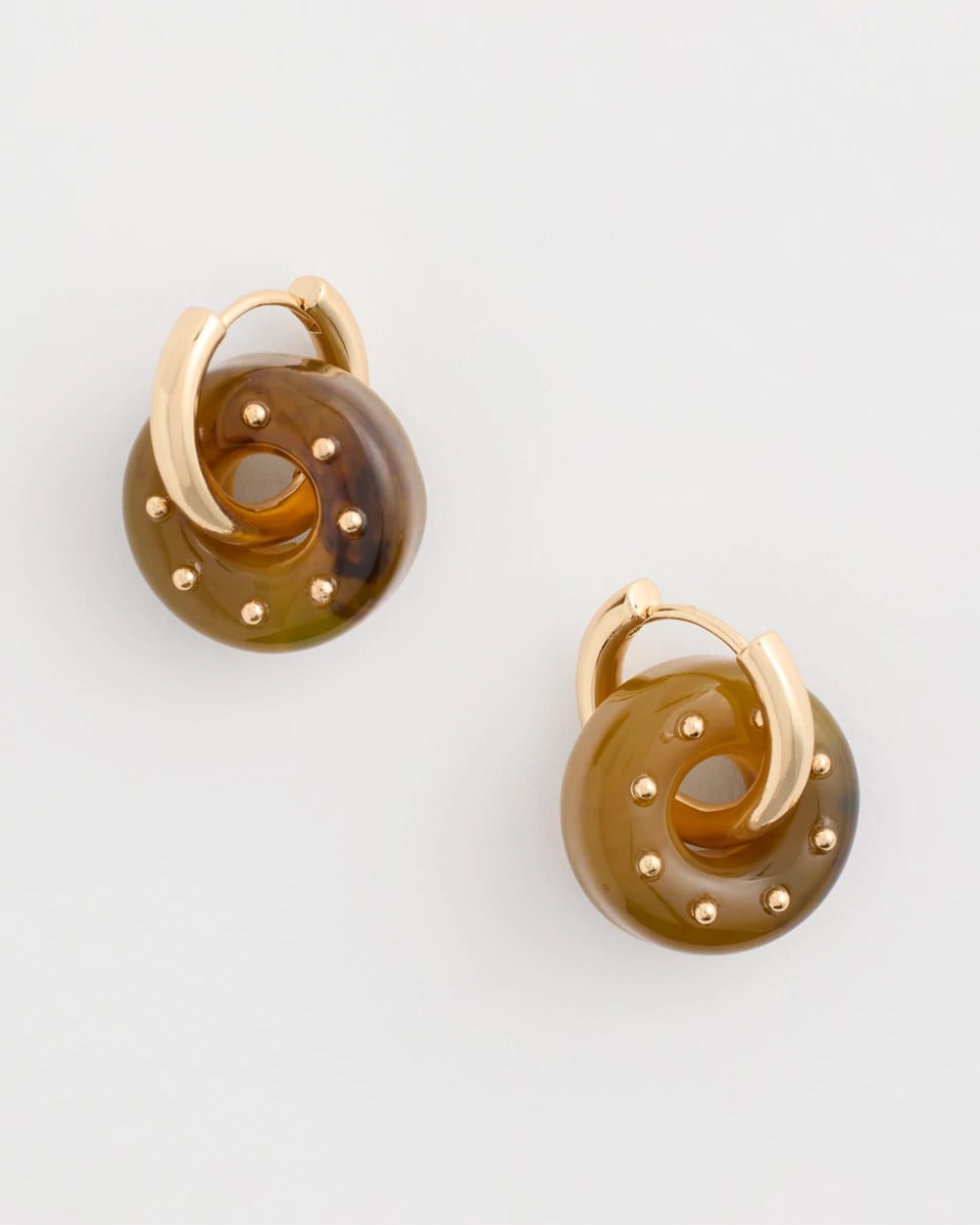 Neutral Resin Drop Hoop Earrings Neutral - Chico's