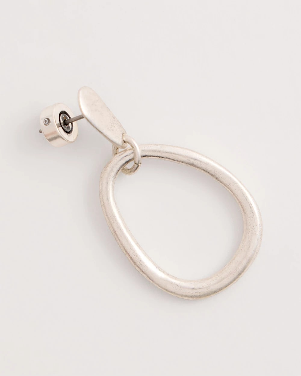 Silvertone Open Circle Drop Earrings Silver - Chico's