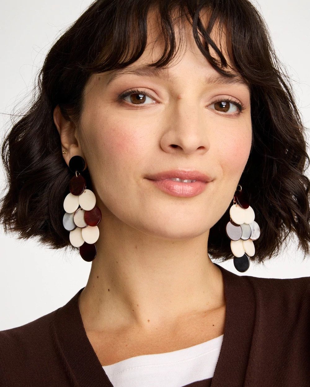 Neutral Resin Chandelier Earrings Neutral - Chico's