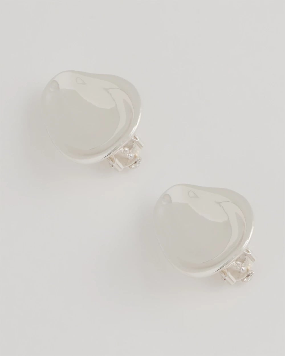 Silvertone Stud Clip-On Earrings Silver - Chico's