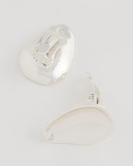 Silvertone Stud Clip-On Earrings Silver - Chico's