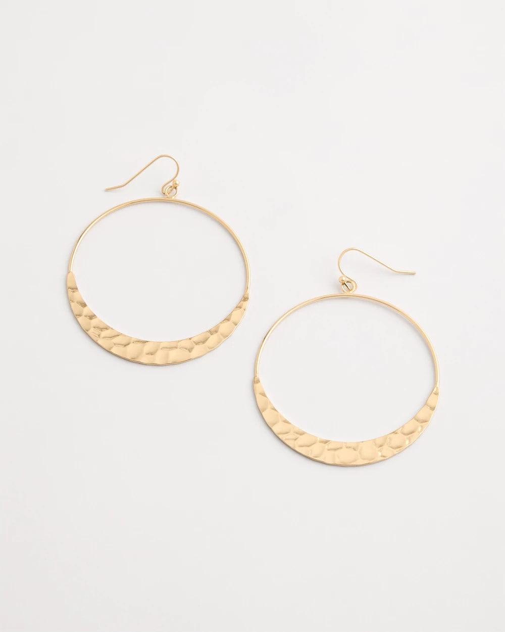 Hammered Hoop Earrings Gold - Chico's