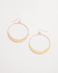 Hammered Hoop Earrings Gold - Chico's