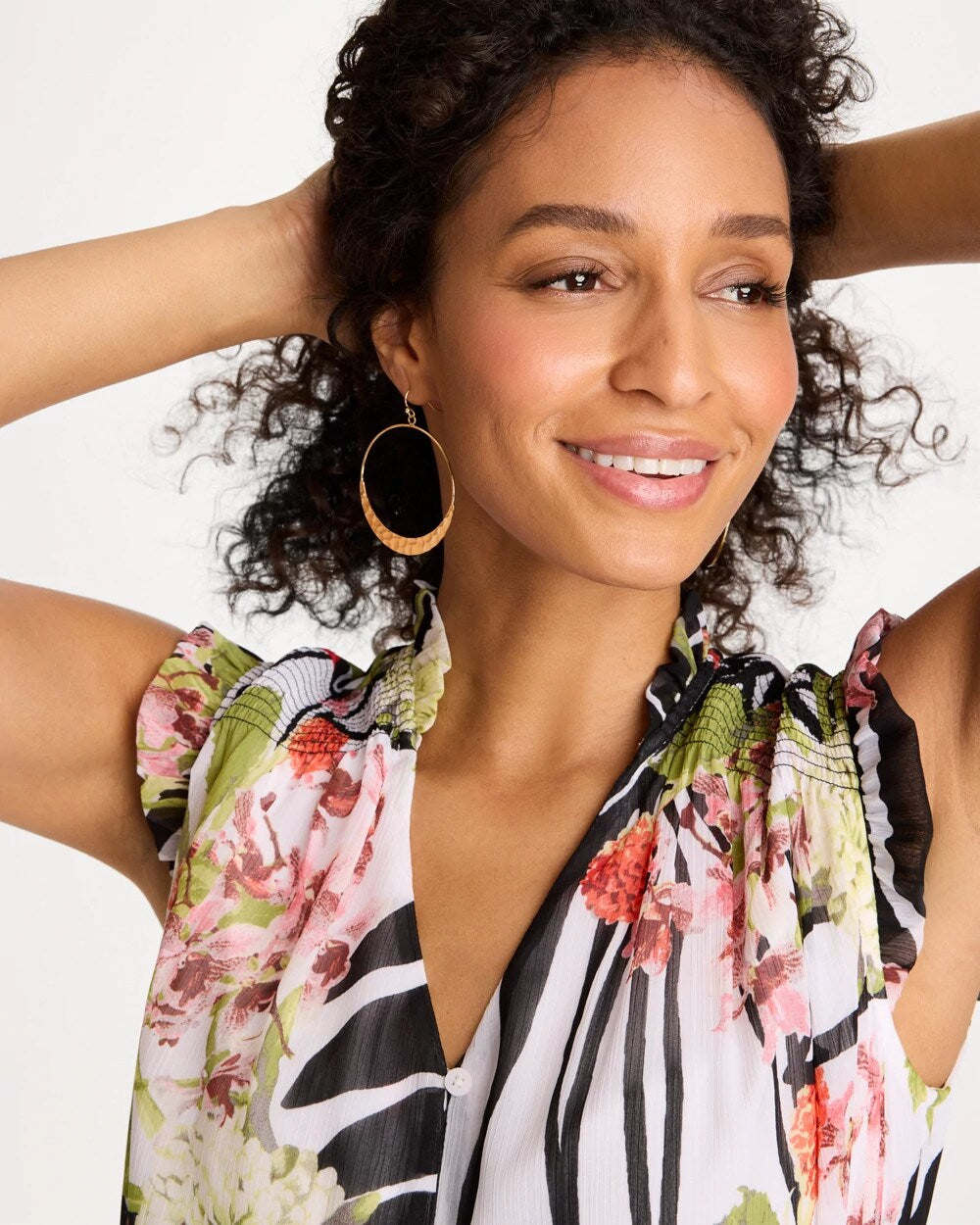 Hammered Hoop Earrings Gold - Chico's