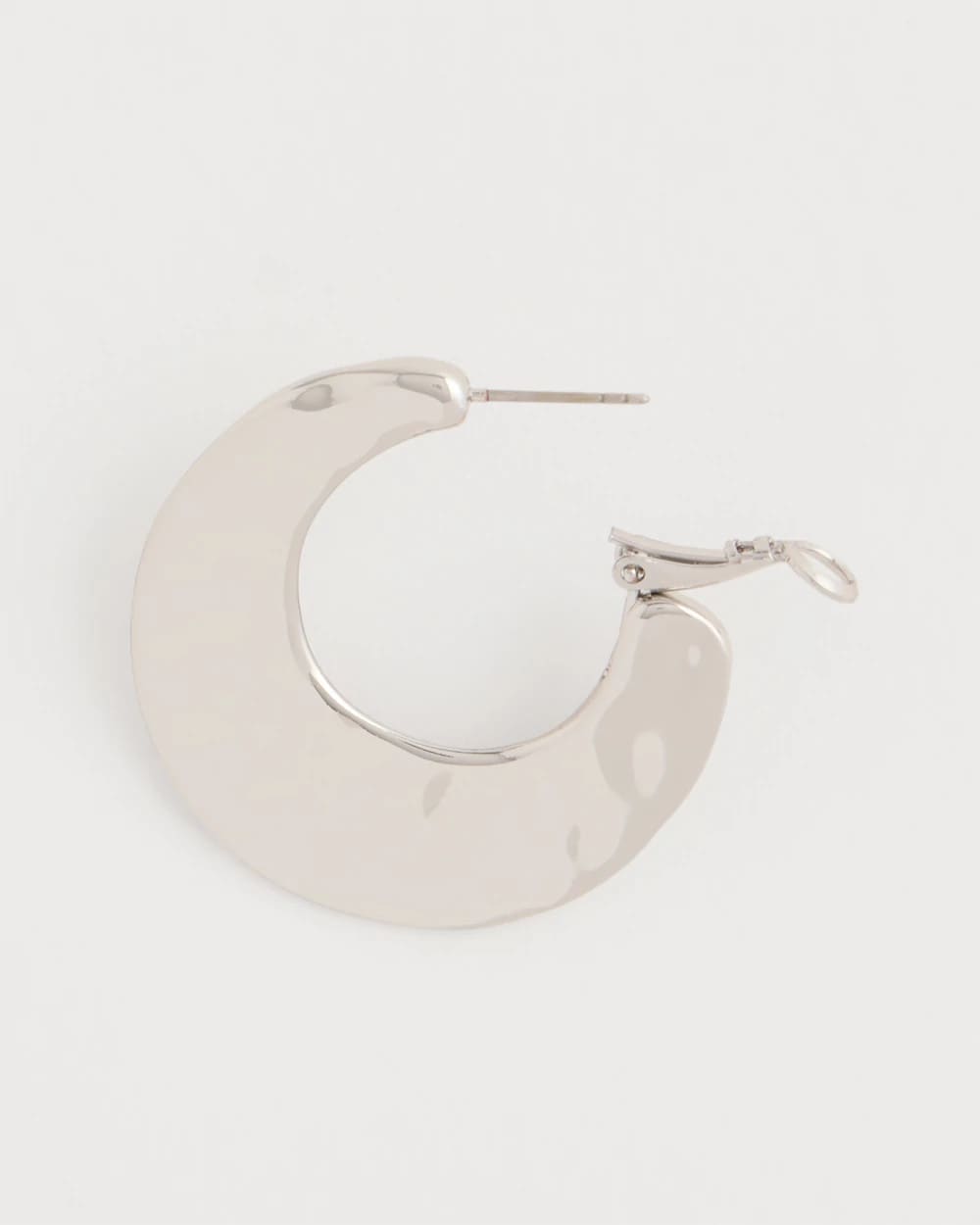 Hammered Hoop Earrings Silver - Chico's