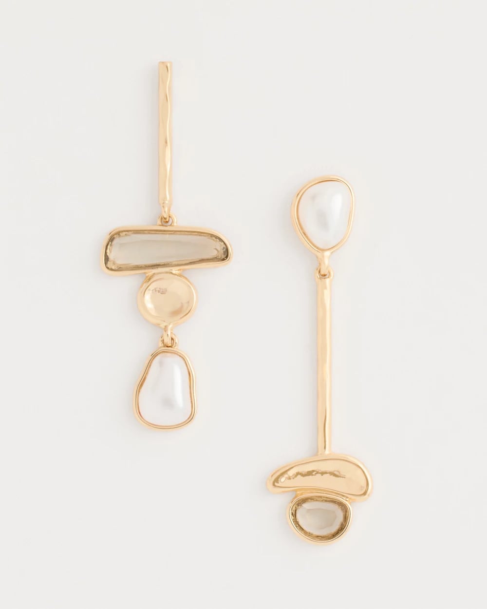 Asymmetrical Pearlescent Linear Earrings Pearl - Chico's