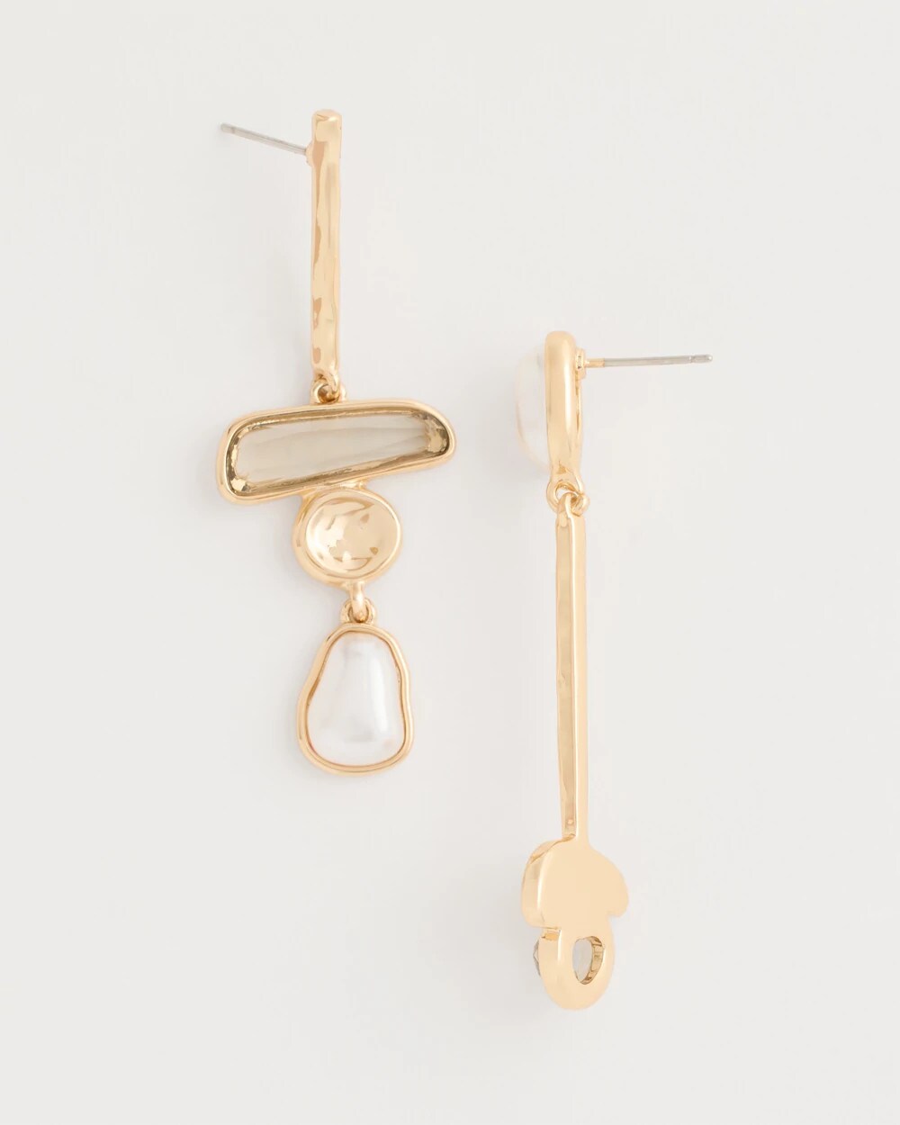 Asymmetrical Pearlescent Linear Earrings Pearl - Chico's